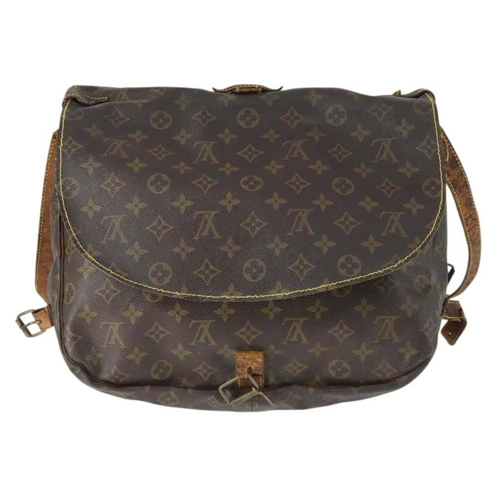Louis Vuitton Monogram Saumur 35 Shoulder Bag Brown